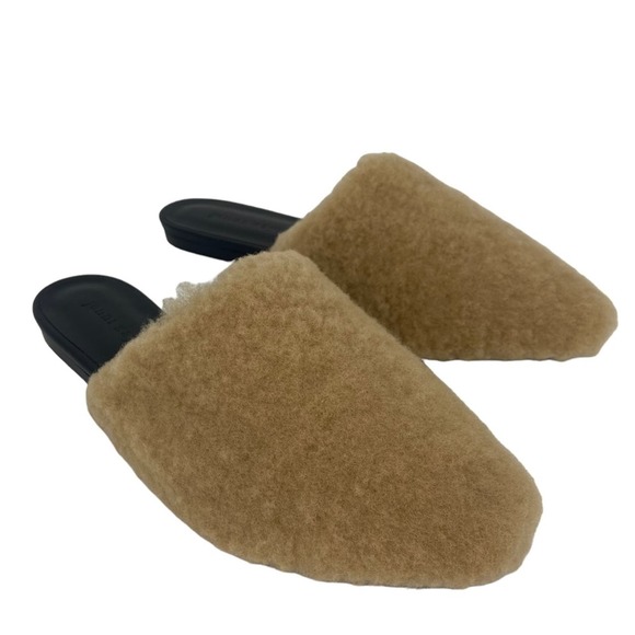 New Jenni Kayne Shearling Mule Slides in Natural Size 37 - Picture 3 of 12
